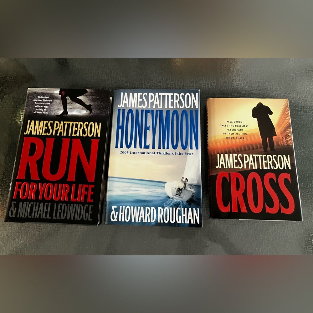 3 Books by James Patterson all or any of your choice. $3 each book, all for $7